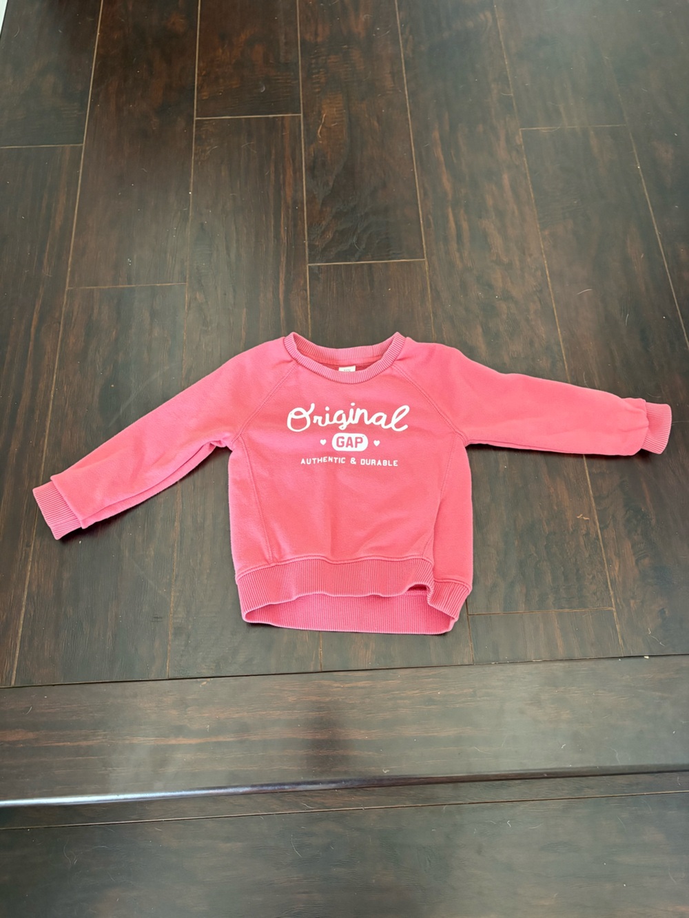Baby Gap Girls 3T Pink “Original GAP” Crewneck Sweatshirt